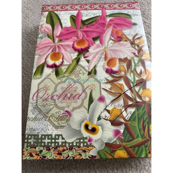 Vintage Punch Studio Orchid Flower Keepsake Photo Album Holds 320 Photos 6" x 4" - Picture 1 of 9